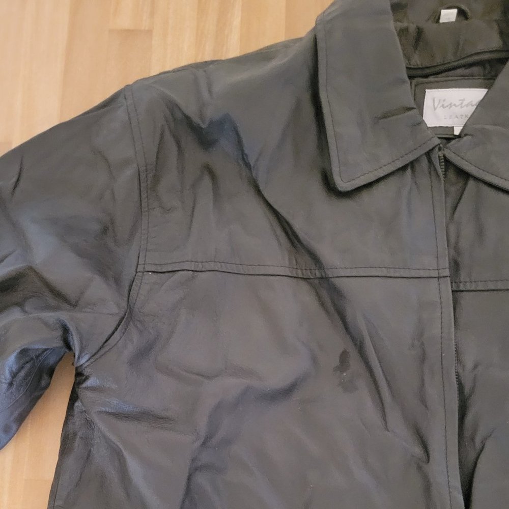 Men's Genuine Vintage leather jacket - Picture 2 of 12